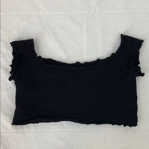 Free People Black Crop Top